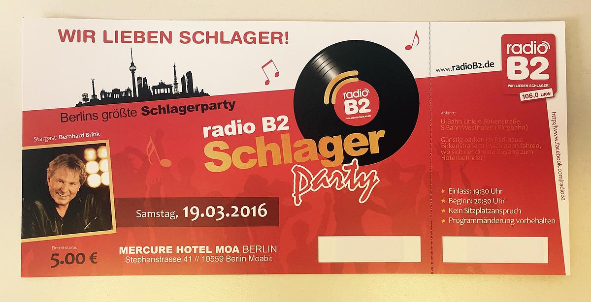 Freikarten für RadioB2Schlagerparty (Sa., 19.03.) TSV